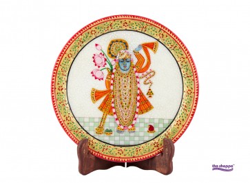 Marble painted Plate- Shreeji(2 sizes available )