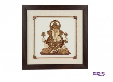 Laser Engraved Ganesh Wooden Frame