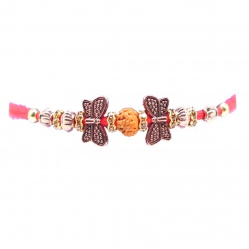Butterfly with Rudraksh Rakhi(206311/36)