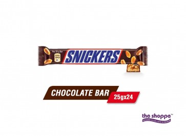 Snickers Peanut Filled Chocolate, 25g (Pack of 24) 