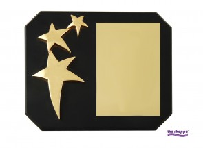 Star Wooden Plate Black PGA 455 