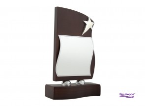 Wooden Trohpy in Silver Foil and Star VK 2632-A