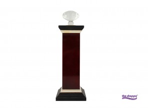 Wooden Trophy with Big Slant Crystal on Top  VK 5072
