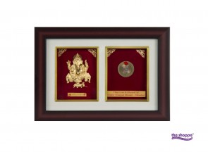 Ganesh Frame with Siddhivinayak Blessed Coin