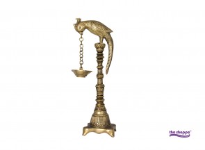 Brass Parrot Oil Lamp
