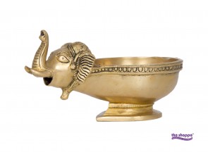 Elephant Brass Diya