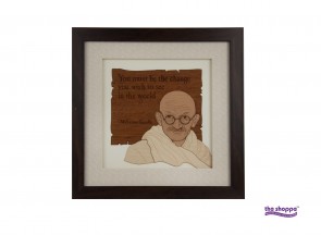Laser Engraved Gandhiji Wooden Frame