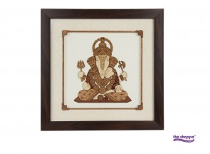 Laser Engraved Ganesh Wooden Frame