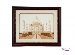 Laser Engraved Taj Mahal Wooden Frame