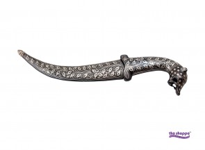 Metal Dagger with Bidri Work