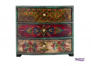 3 Drawer Utility Box Textile Painted