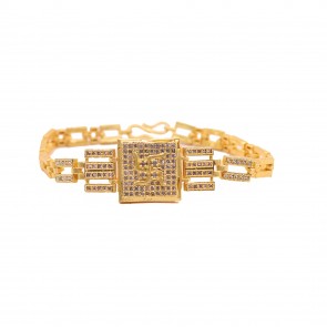 Swastik Bracelet Rakhi with American Diamond (206303/18)