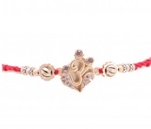 OM Designer Rakhi with American Diamond (69669/3)