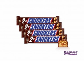 Snickers Peanut Filled Chocolate Duos, 80g (Pack of 4)