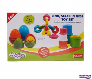 Funskool Link, Stack and Nest Toy Set,Multicolor 