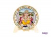 Marble painted Plate- Ganpati (3 sizes available )